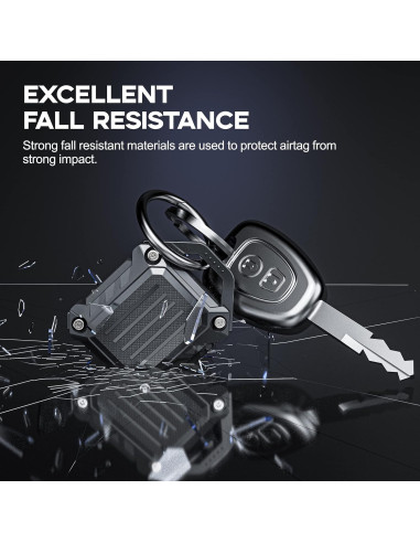 DOVICK Funda Impermeable para Airtag 4 Pack Antigolpes