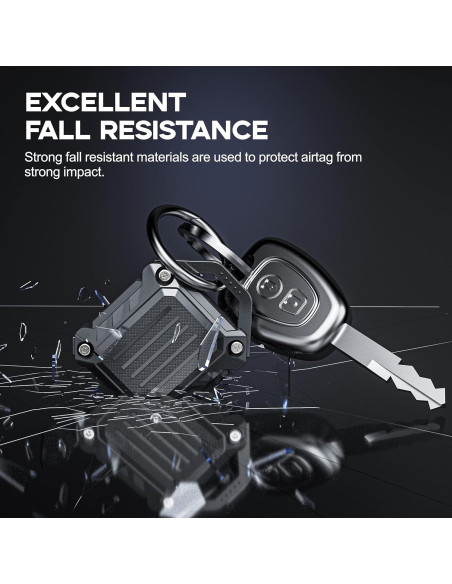 DOVICK Funda Impermeable para Airtag 4 Pack Antigolpes