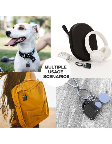 DOVICK Funda Impermeable para Airtag 4 Pack Antigolpes