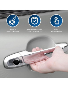 Cubierta de Agujero de Llave de Coche SOMUCH Negra - 4 PCS 2