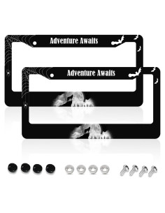 Marco de Placa de Licencia Aluminio LBHGUJGUG 31x16 cm 2 Piezas