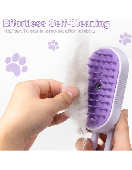 Cepillo de Vapor para Mascotas VVWVVW - 3 en 1 con Champú Cepillo de Vapor para Mascotas VVWVVW - 3 en 1 con Champú