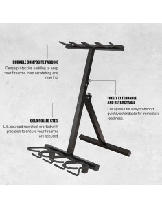 Soporte Plegable para Rifles Upbic JL-SSQJ - Acero 4 Ranuras 2