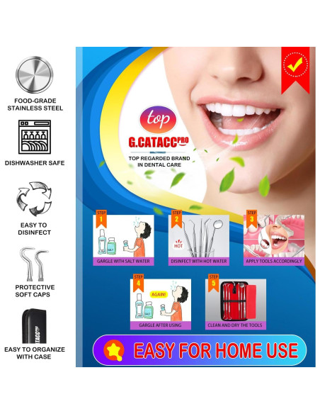 Kit de Herramientas Dentales G.CATACC 6 Piezas con Estuche