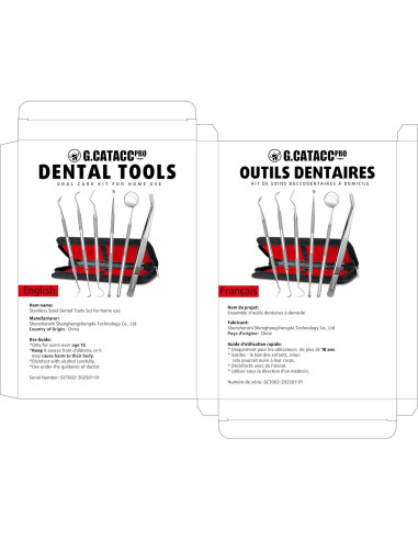 Kit de Herramientas Dentales G.CATACC 6 Piezas con Estuche
