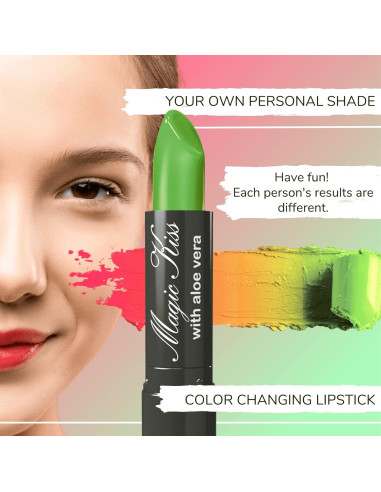 Juego de lápiz labial mate Magic Kiss - 2 colores oro y púrpura