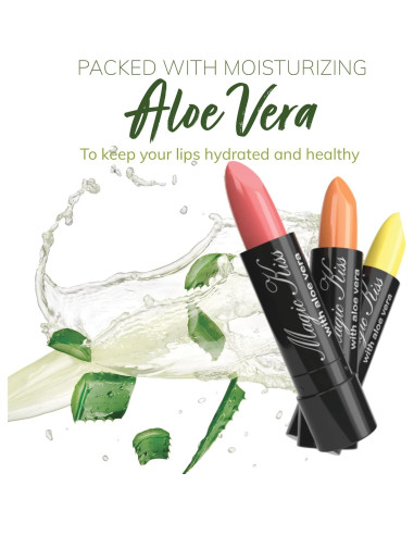 Juego de lápiz labial mate Magic Kiss - 2 colores oro y púrpura