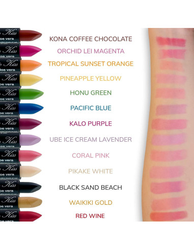 Juego de lápiz labial mate Magic Kiss - 2 colores oro y púrpura