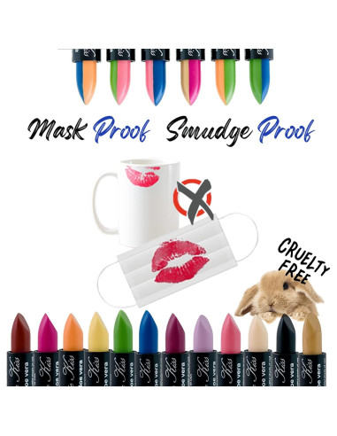 Juego de lápiz labial mate Magic Kiss - 2 colores oro y púrpura