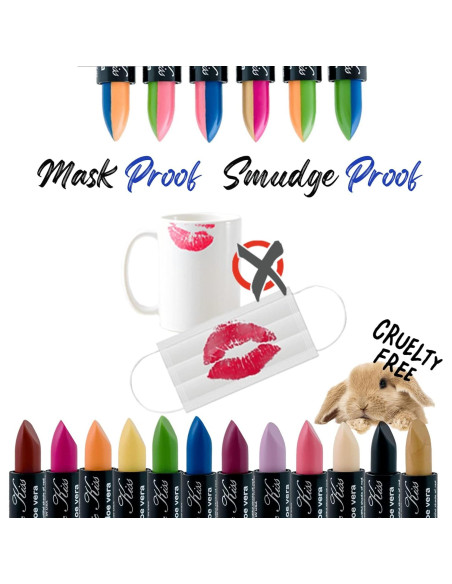 Juego de lápiz labial mate Magic Kiss - 2 colores oro y púrpura Juego de lápiz labial mate Magic Kiss - 2 colores oro y púrpura