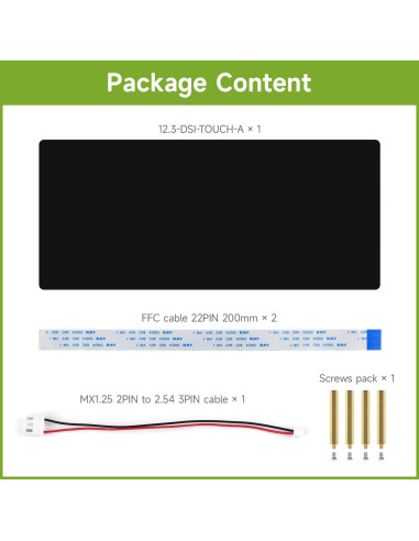 Pantalla táctil capacitiva Waveshare 12.3" IPS 720x1920