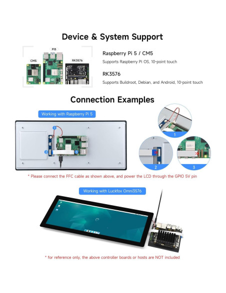 Pantalla táctil capacitiva Waveshare 12.3" IPS 720x1920