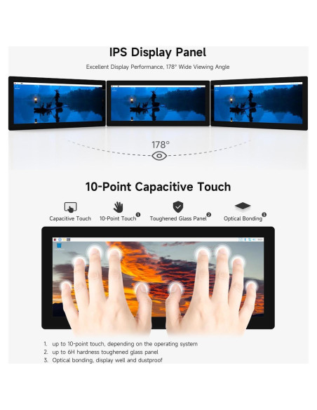 Pantalla táctil capacitiva Waveshare 12.3" IPS 720x1920
