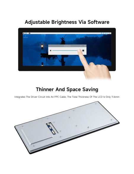 Pantalla táctil capacitiva Waveshare 12.3" IPS 720x1920