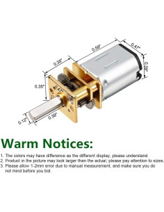 Motor de Reducción de Velocidad Eilumduo 12V 30RPM Mini N20 2