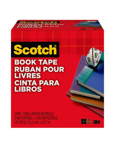 Cinta para libros Scotch 7.62 cm x 1371.6 cm - Reparar y Proteger
