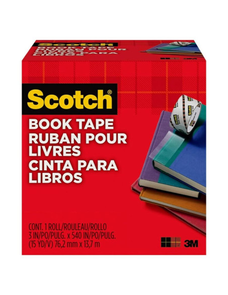 Cinta para libros Scotch 7.62 cm x 1371.6 cm - Reparar y Proteger
