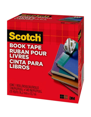 Cinta para libros Scotch 7.62 cm x 1371.6 cm - Reparar y Proteger