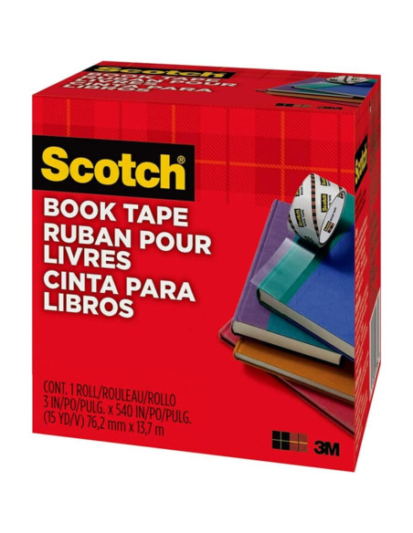 Cinta para libros Scotch 7.62 cm x 1371.6 cm - Reparar y Proteger