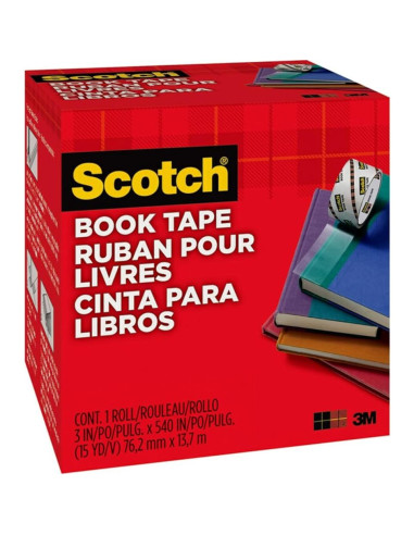 Cinta para libros Scotch 7.62 cm x 1371.6 cm - Reparar y Proteger