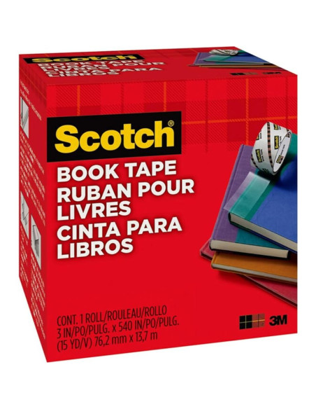 Cinta para libros Scotch 7.62 cm x 1371.6 cm - Reparar y Proteger