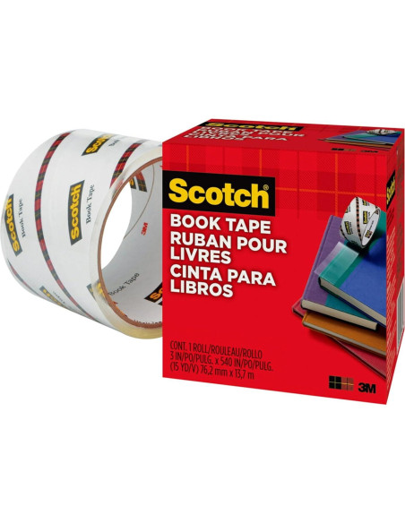 Cinta para libros Scotch 7.62 cm x 1371.6 cm - Reparar y Proteger