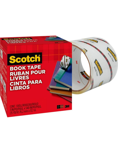 Cinta para libros Scotch 7.62 cm x 1371.6 cm - Reparar y Proteger