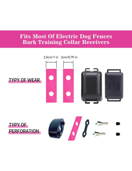 Correa de Repuesto para Collar de Perro XYART 1" Ajustable 22.86-71.12 cm Negro