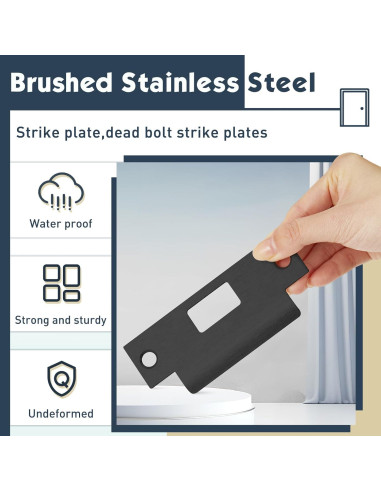 Placas de Golpe de Acero Inoxidable Tandefio 4 Pcs 12.4 cm