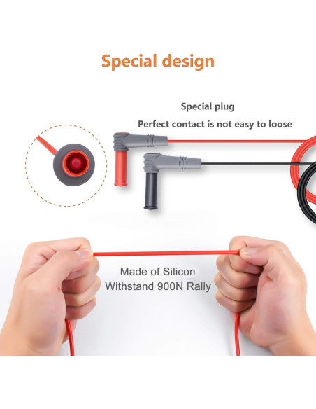 Kit de Cables de Prueba Eléctrico KAIWEETS 9PCS CAT III 1000V