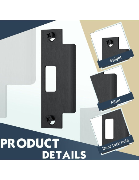 Placas de Golpe de Acero Inoxidable Tandefio 4 Pcs 12.4 cm