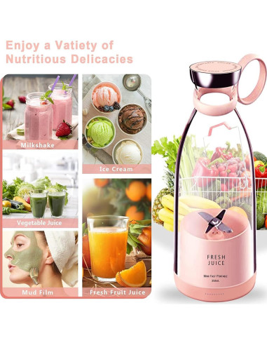 Licuadora Portátil Eléctrica BEBESIRI 350ml Jugo y Smoothies