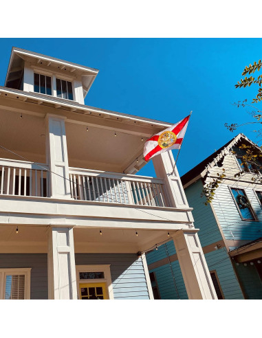 Bandera de Florida Topflags 1.22x1.83 m Bordada con Ojetes