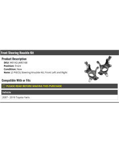 Kit de muñón de dirección delantero Toyota Yaris 2007-2019 2