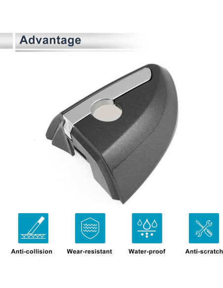 Cubierta Cilindro Bloqueo Manija Puerta Delantera Izquierda RATCHROLL ABS Gris Toyota Corolla 2014-2018