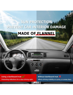 Cubierta de tablero de flanela VAFMOLEI para Toyota Corolla 2007-2013 2