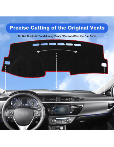 Cubierta de tablero de flanela VAFMOLEI para Toyota Corolla 2007-2013