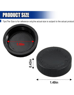 Tapa de Refrigerante Radiador Coche GAOLAOSY 2PCS Negro 2