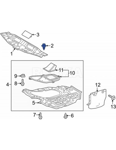 Clip de Retención Radiador Toyota Lexus 30pcs 90467-07217