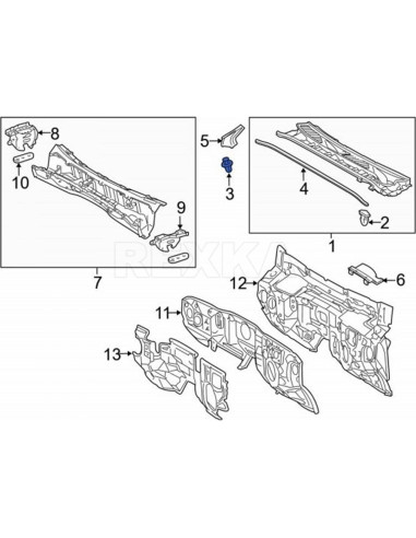Clip de Retención Radiador Toyota Lexus 30pcs 90467-07217