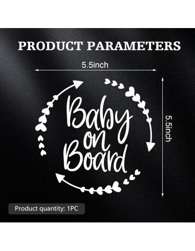 Calcomanía Bebé A Bordo Dogary para Parabrisas Trasero