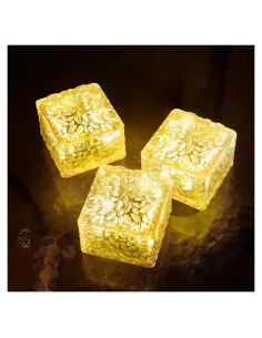 Luces de Ladrillo Solar JKIMK 3 Paquetes IP65 Jardín