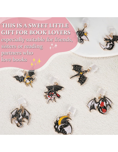 Encantos de Tapón de Polvo Tipo C TAKEALOOKO - 8 Piezas Dragones