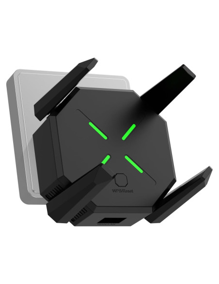 Extensor de Señal WiFi EELAGER 1200Mbps Doble Banda Negro