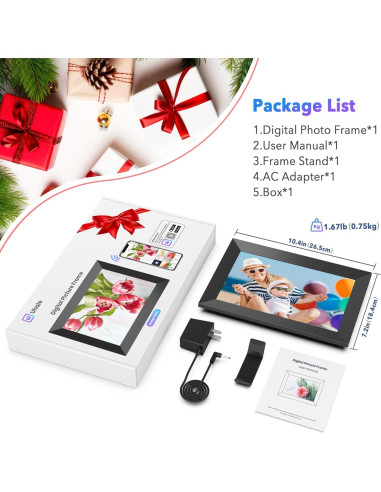 Marco Digital de Fotos 10.1" WONNIE HD 1280x800 32GB