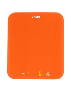 Balanza Digital de Cocina Vitafit 15kg Alta Precisión LED Naranja