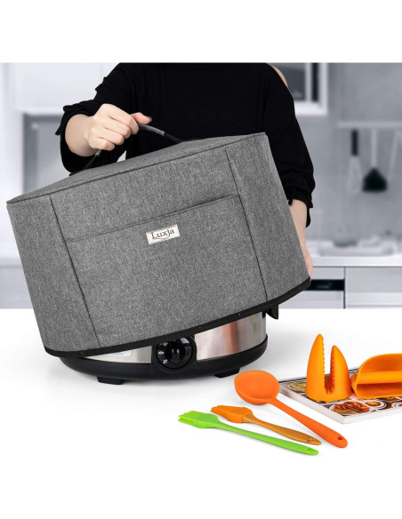Funda para Olla de Cocción Lenta LUXJA Ovalada 6-8 Qt Gris