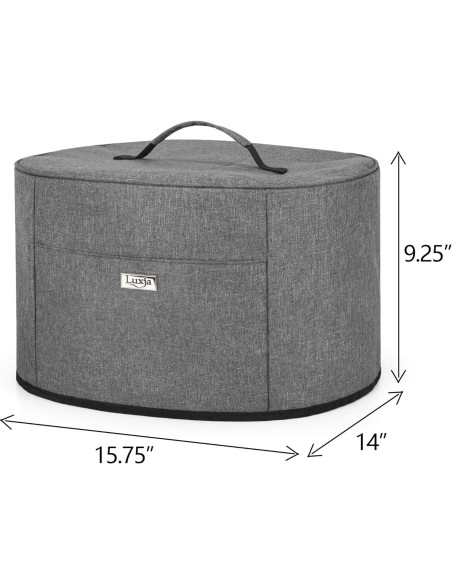 Funda para Olla de Cocción Lenta LUXJA Ovalada 6-8 Qt Gris