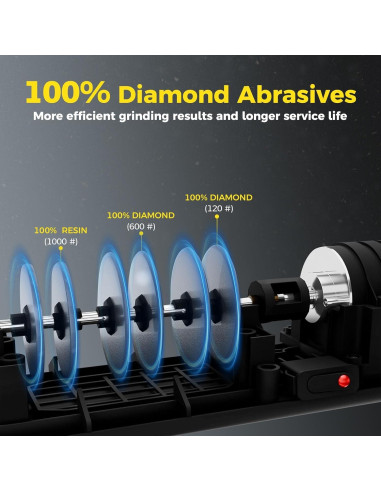 Afilador de cuchillos eléctrico Newise 3 etapas diamante 408g