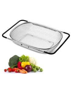 Colador de fregadero Clipore de acero inoxidable 41.5x27.5 cm
